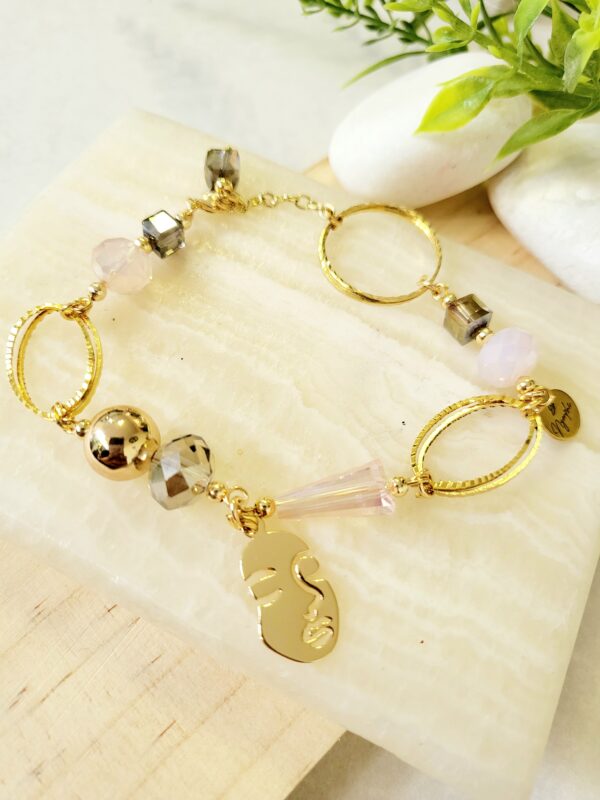 PULSERA CRYSTAL&FACE AND RINGS